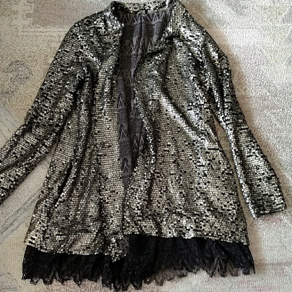 Free people sequened flowy jacket/blazer
